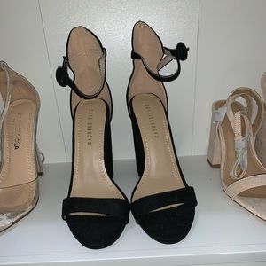 NWOT black block heels